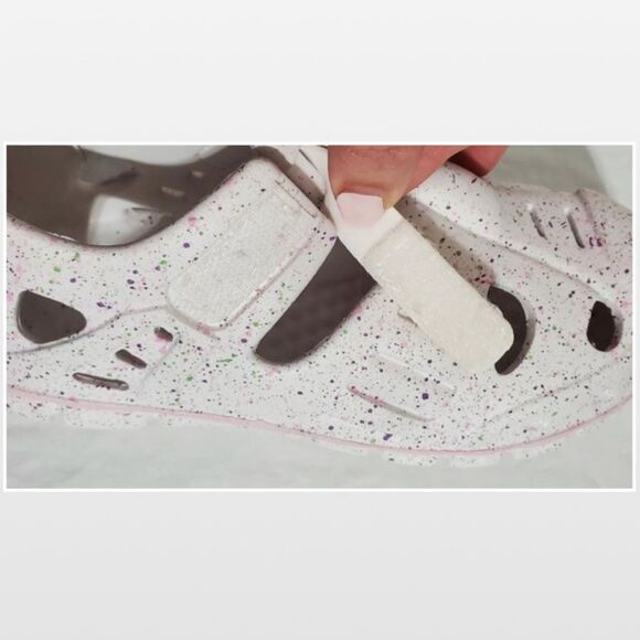 New Stepping Stone Shoes  Kid Size 12 Girls White & Pink Rainbow Sandals NWT - Picture 7 of 16